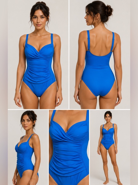 La Blanca Other - La Blanca | Island Goddess One Piece Sweetheart women's 8 blue